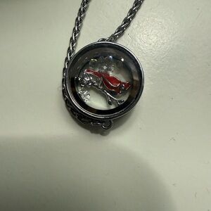 Silver Origami Owl Locket Bracelet with Red Cardinal Charm